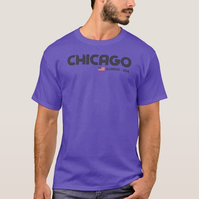 Chicago Illinois USA Oversized T-Shirt (Front)