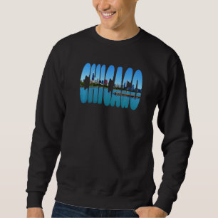 Chicago Illinois Usa Skyline Photograph Sweatshirt