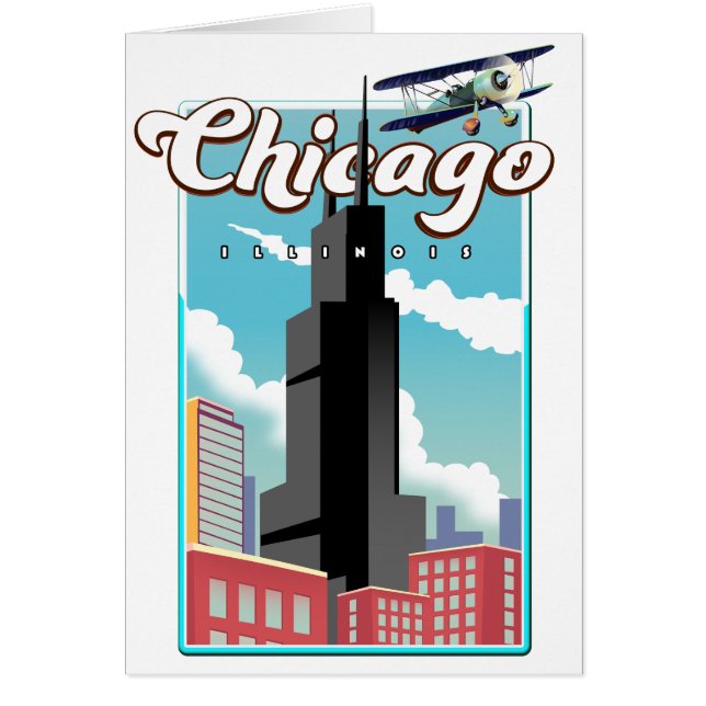 Chicago Illinois USA travel poster (Front)