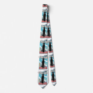 Chicago Illinois USA travel poster Tie