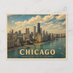 Chicago Illinois Vintage Travel Postcard
