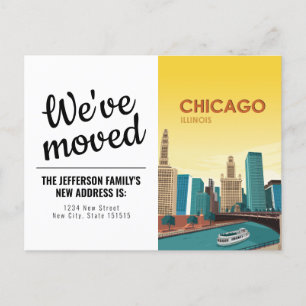 Chicago Illinois Vintage We've Moved Postcard