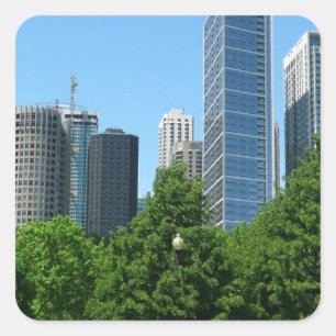 Chicago Illinois Windy City Park Buildings Destiny Square Sticker