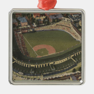Chicago, Illinois - Wrigley Field Cubs Metal Tree Decoration
