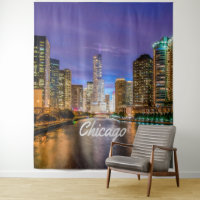 Chicago Illinos City At Night
