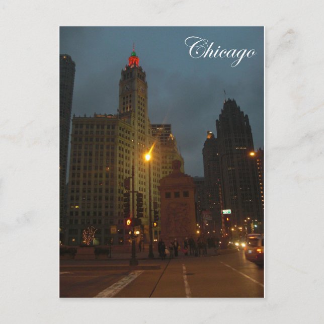 Chicago in December Postcard (Front)