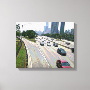 Chicago in Sandstone Canvas Print