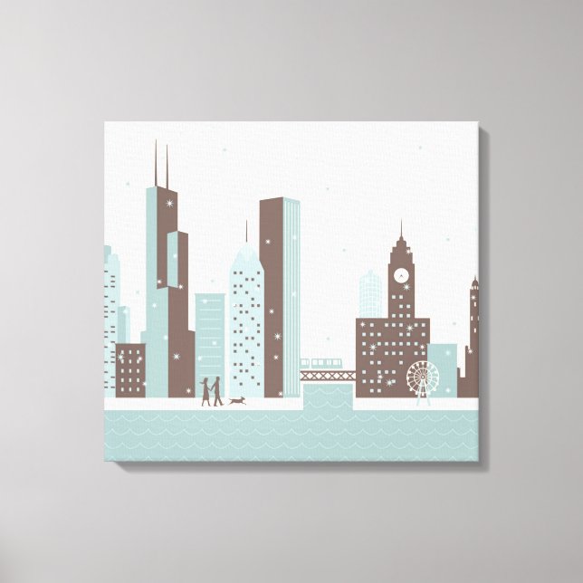 Chicago in Winter Canvas Print (Front)
