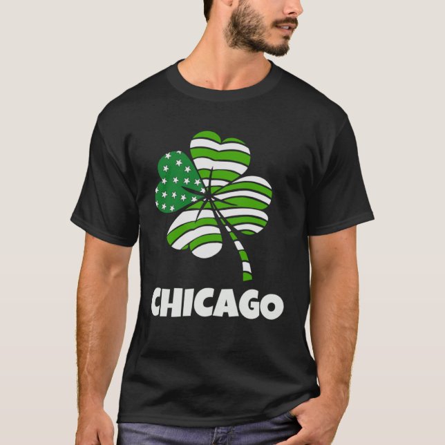 Chicago Irish American St Paddy s Day Parade Lucky T-Shirt (Front)