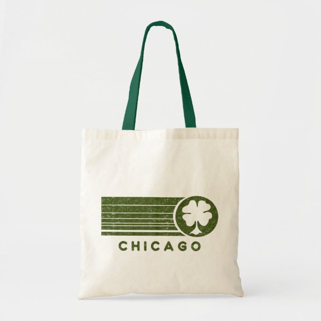 Chicago Irish Four Leaf Clover Tote Bag (Front)