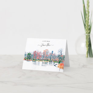 Chicago Jackson Park Personalised Note Card