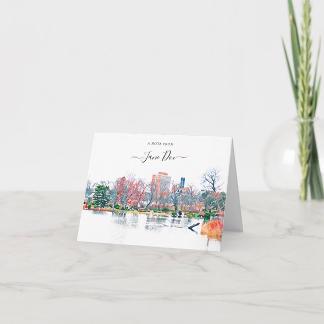 Chicago Jackson Park Personalised Note Card (Front)