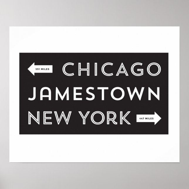 Chicago-Jamestown-New York Poster (16 x 20) (Front)