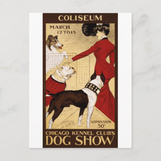 Chicago Kennel Club's Dog Show, Advertising Poster Postcard