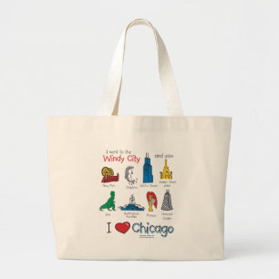 Chicago--kids-Icons-NEW-[Co Large Tote Bag