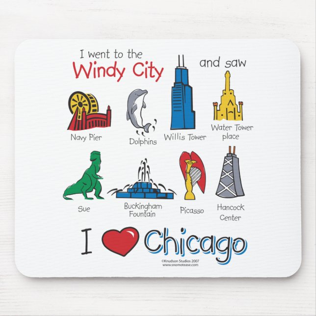 Chicago--kids-Icons-NEW-[Co Mouse Mat (Front)