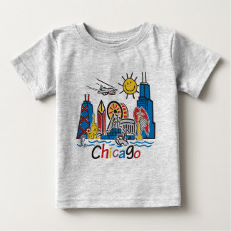 Chicago Kids Skyline Baby T-Shirt