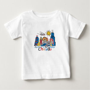Chicago Kids Skyline Baby T-Shirt