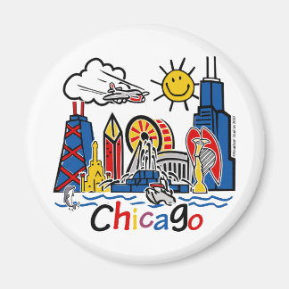 Chicago Kids Skyline Magnet