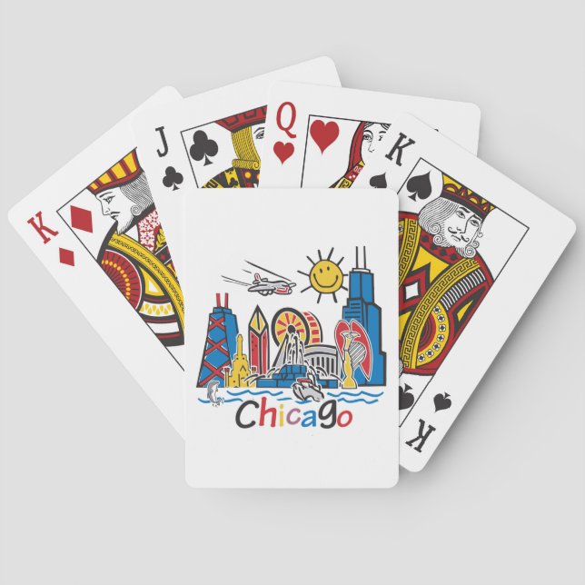 Chicago Kids Skyline Playing Cards (Back)