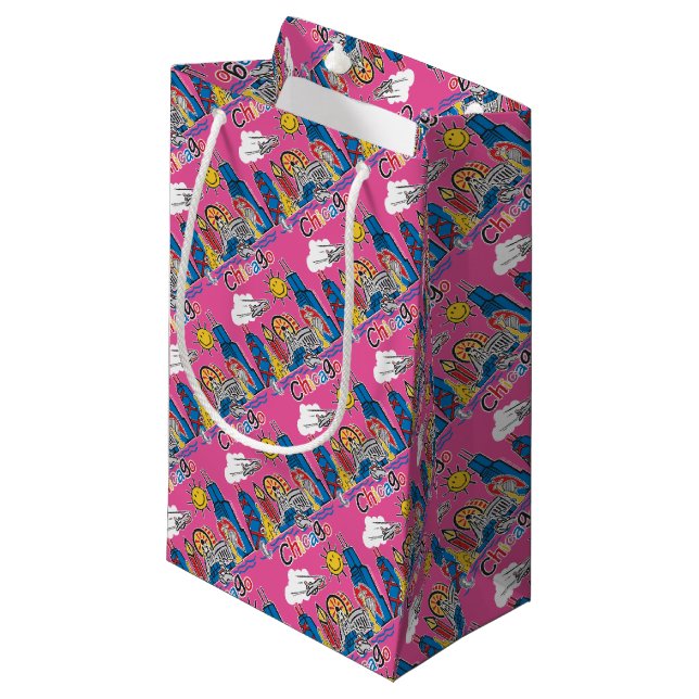 Chicago Kids Skyline Small Gift Bag (Front Angled)