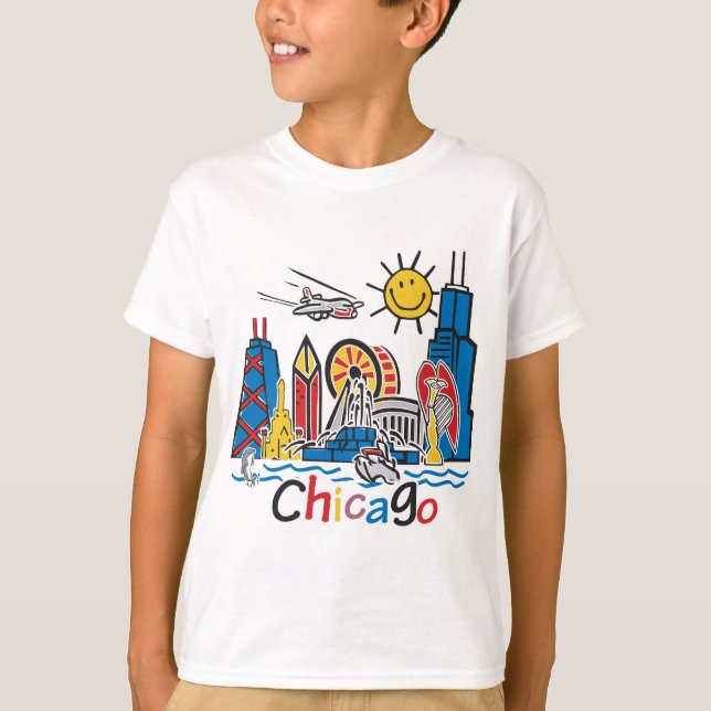 Chicago Kids Skyline T-Shirt (Front)