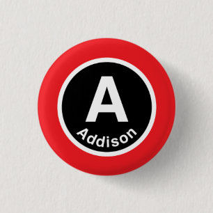 Chicago L Addison Red Line 3 Cm Round Badge
