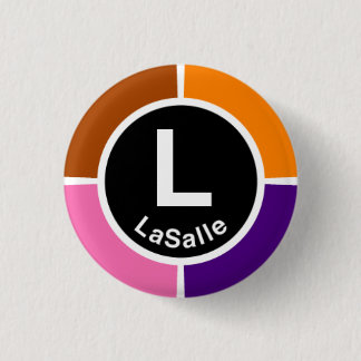 Chicago L LaSalle Loop 3 Cm Round Badge