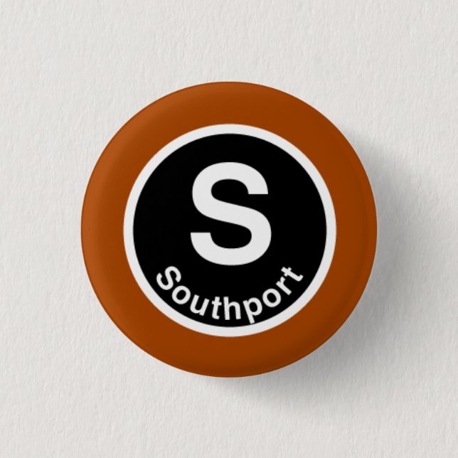 Chicago L Southport Brown Line 3 Cm Round Badge (Front)