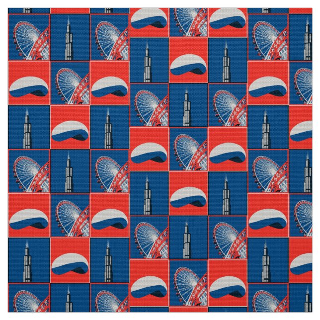 Chicago Landmarks Fabric (Swatch)