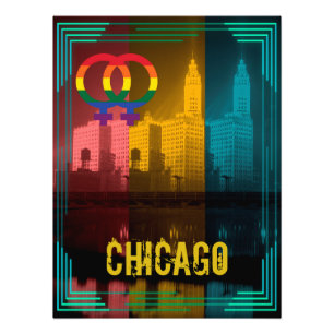 Chicago Lesbian Interest Colourful Pride Gay Photo Print