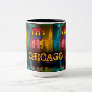 Chicago Lesbian Interest Colourful Pride Gay Two-Tone Coffee Mug
