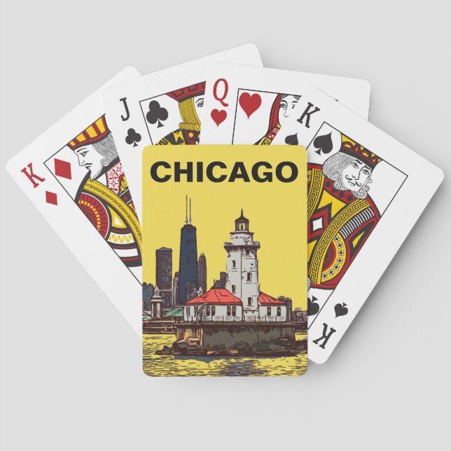 CHICAGO LIGHTHOUSE PLAYING CARDS (Back)