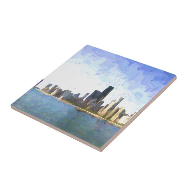 Chicago Liquified Paint Tile (Side)