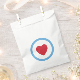 Chicago Love   Favour Bags   Heart   Blue