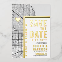 Chicago Love Locator | Wedding Save the Date