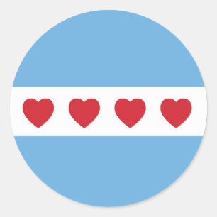 Chicago Love Sticker Round