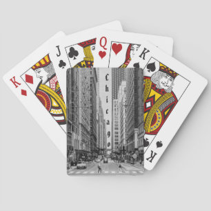 Chicago Madison Street Grayscale Playing Cards