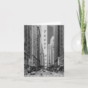 Chicago Madison Street Grayscale Thank You Card