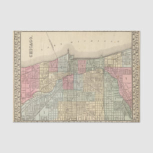 Chicago Map by Mitchell Tissue Paper