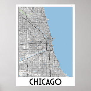 Chicago map poster