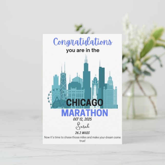 Chicago Marathon 2025 Acceptance Runner Gift      (Standing Front)