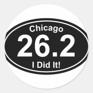Chicago Marathon Classic Round Sticker