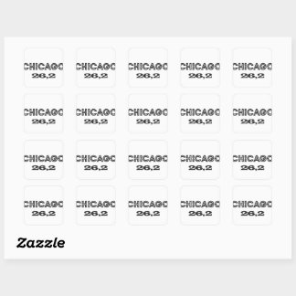 chicago marathon square sticker