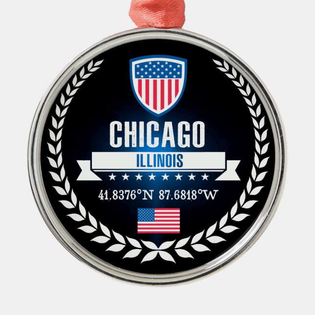 Chicago Metal Tree Decoration (Front)