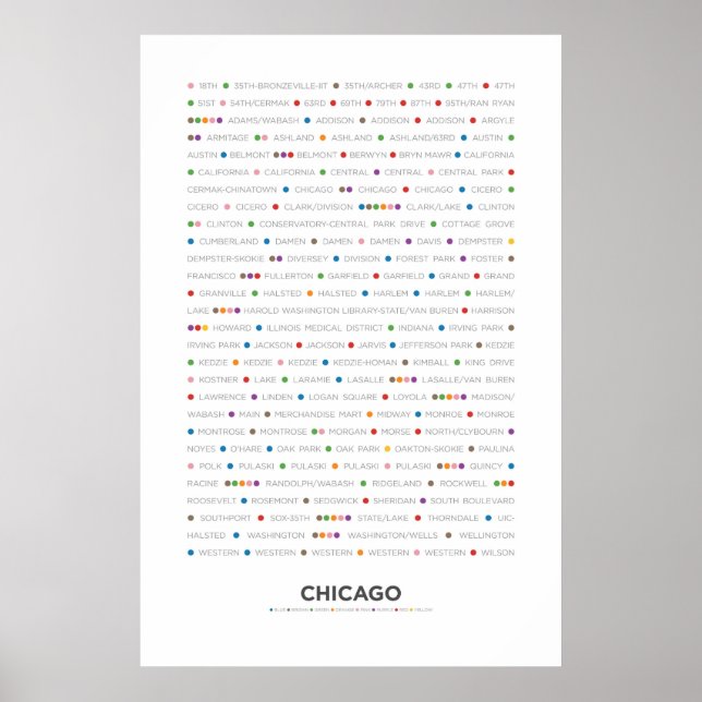 Chicago - MetroDots Poster (Front)