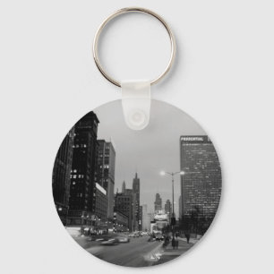 Chicago Michigan Avenue @ Night March 6, 1967 Key Ring