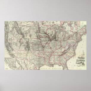 Chicago Milwaukee and St Paul Ry and connections Poster