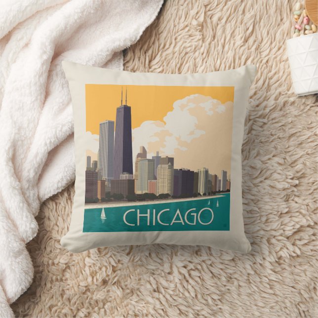 Chicago | Modern Skyline Cushion (Blanket)