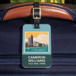Chicago   Modern Skyline Luggage Tag